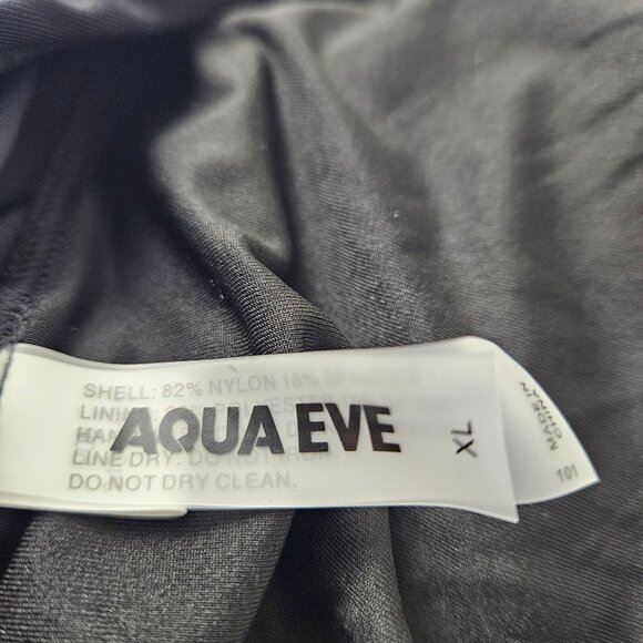 Aqua Eve Womens Size XL Tropical Leaf Print Tankini Set Boy Shorts W/Drawstring - Picture 9 of 10